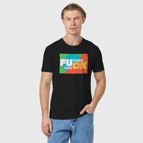 Мужская футболка хлопок Шок будущего, цвет черный - фото 3