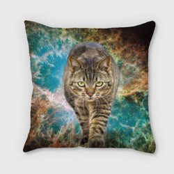 Подушка 3D Космический полосатый кот