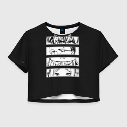 Женская футболка Crop-top 3D Взгляд героев - Фрирен