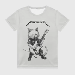 Женская футболка 3D Mewtallica