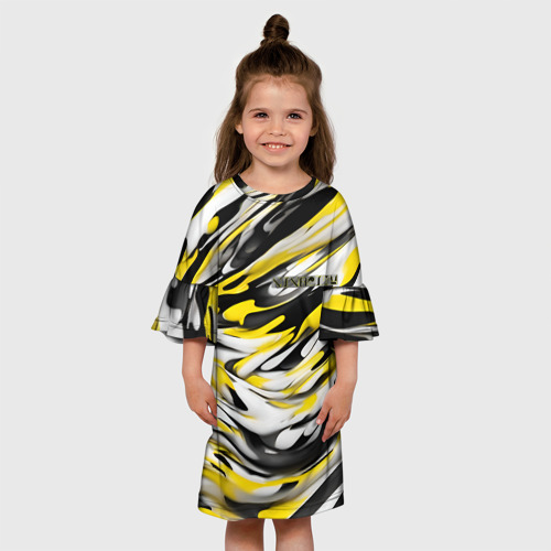 Детское платье 3D с принтом Жизнерадостность, вид сбоку #3