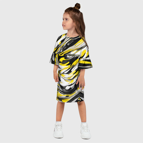 Детское платье 3D с принтом Жизнерадостность, фото на моделе #1