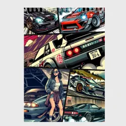 Скетчбук Japanese cars art