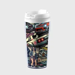 Термокружка-непроливайка Japanese cars art