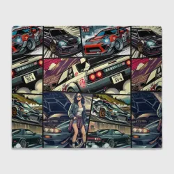 Плед 3D Japanese cars art