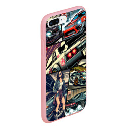 Чехол для iPhone 7Plus/8 Plus матовый Japanese cars art - фото 2