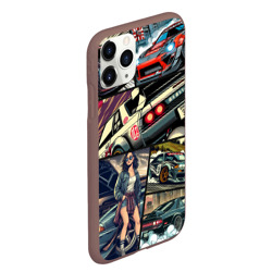 Чехол для iPhone 11 Pro Max матовый Japanese cars art - фото 2