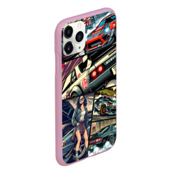 Чехол для iPhone 11 Pro Max матовый Japanese cars art - фото 2