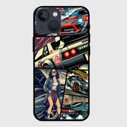 Чехол для iPhone 13 mini Japanese cars art