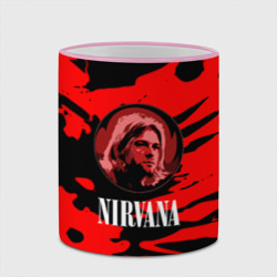 Кружка с полной запечаткой Nirvana красные краски рок бенд - фото 2