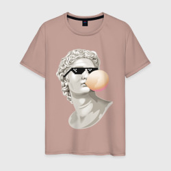 Статуя Давида жвачка очки – Мужская футболка хлопок с принтом купить со скидкой в -20%
