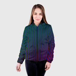 Женская куртка 3D Неоновые светящиеся полосы - фото 2