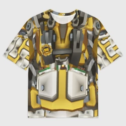 Женская футболка oversize 3D Deep roock galactic броня бурильщика