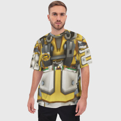 Мужская футболка oversize 3D Deep roock galactic броня бурильщика - фото 2