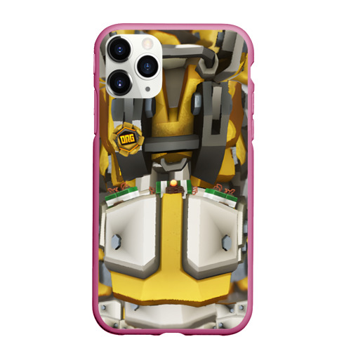 Чехол для iPhone 11 Pro Max матовый Deep roock galactic броня бурильщика, цвет малиновый