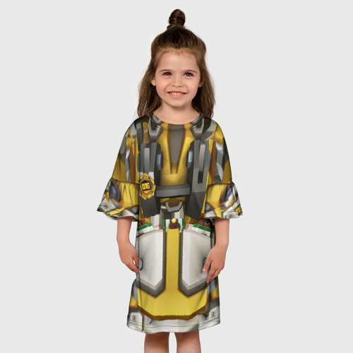 Детское платье 3D с принтом Deep roock galactic броня бурильщика, вид сбоку #3