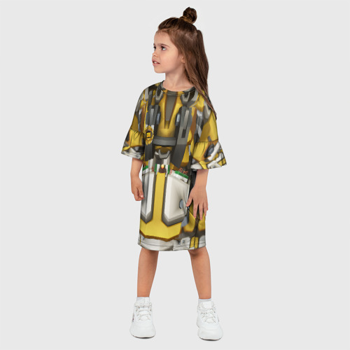 Детское платье 3D с принтом Deep roock galactic броня бурильщика, фото на моделе #1