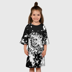 Детское платье 3D Manchester City краски чёрно белые - фото 2