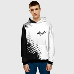 Мужская толстовка 3D Алиса краски текстура - фото 2