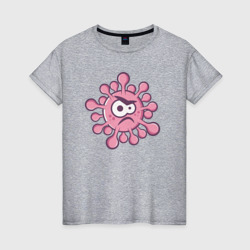 Женская футболка хлопок Розовый вирус
