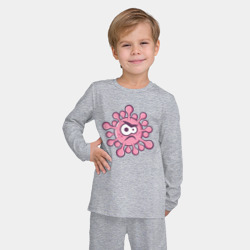 Детская пижама с лонгсливом хлопок Розовый вирус - фото 2