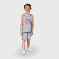 Детская пижама с шортами хлопок Розовый вирус - фото 2