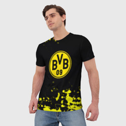 Мужская футболка 3D Borussia краски жёлтые - фото 2