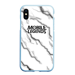 Чехол для iPhone XS Max матовый Mobile legends молнии