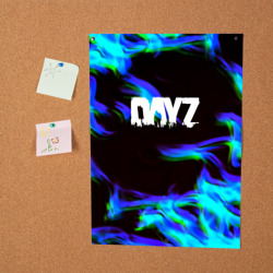 Постер Dayz огонь синий - фото 2
