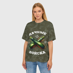 Женская футболка oversize 3D Дачные войска - отряд кабачка - фото 2