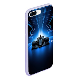 Чехол для iPhone 7Plus/8 Plus матовый Формула 1 на абстрактном синем и черном фоне - фото 2