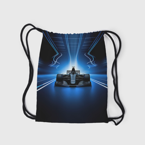 Рюкзак-мешок 3D Формула 1 на абстрактном синем и черном фоне - фото 7