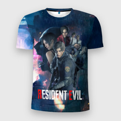 Мужская футболка 3D Slim Resident Evil game color
