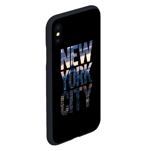 Чехол для iPhone XS Max матовый с принтом New York City - USA, вид сбоку #3