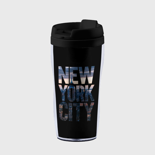 Термокружка-непроливайка New York City - USA, цвет черный