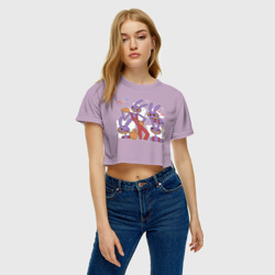 Женская футболка Crop-top 3D Кролики Джекс - фото 2