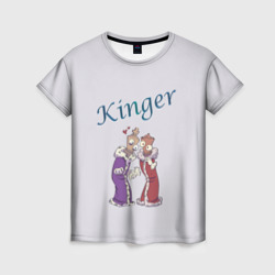Женская футболка 3D Кингер влюблен в свою королеву