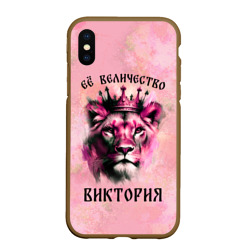 Чехол для iPhone XS Max матовый Её величество Виктория - львица