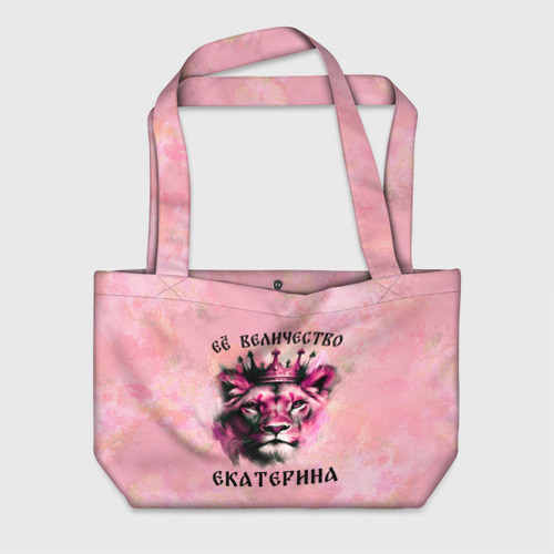 Пляжная сумка 3D Её величество Екатерина - львица