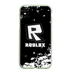 Чехол для iPhone XS Max матовый Roblox белая краска