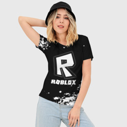 Женская футболка 3D Slim Roblox белая краска - фото 2