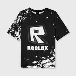 Женская футболка oversize 3D Roblox белая краска