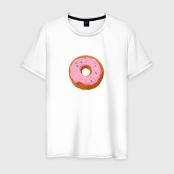 Вкусный пончик с глазурью – Мужская футболка хлопок с принтом купить со скидкой в -20%