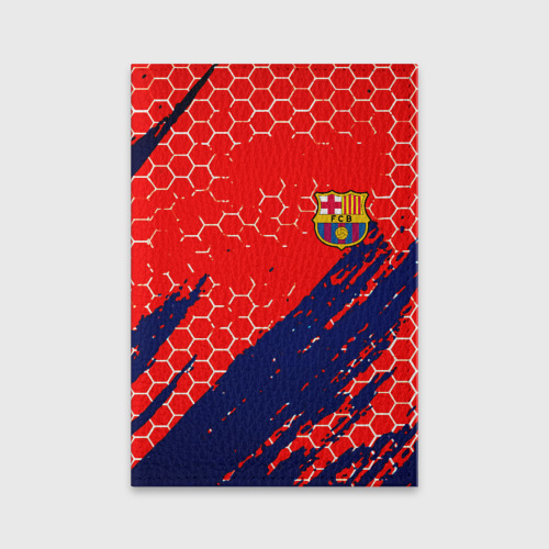 Обложка для паспорта матовая кожа Барселона спорт краски текстура, цвет черный