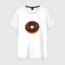 Шоколадный пончик – Мужская футболка хлопок с принтом купить со скидкой в -20%