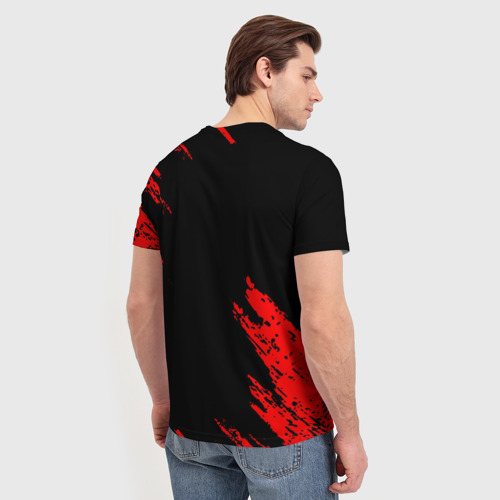 Мужская футболка 3D Perfectworld красные краски, цвет 3D печать - фото 4