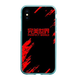 Чехол для iPhone XS Max матовый Perfectworld красные краски