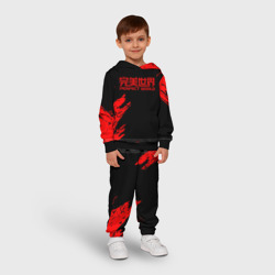 Детский костюм с толстовкой 3D Perfectworld красные краски - фото 2