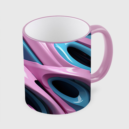 Кружка с полной запечаткой Пластичная абстракция, цвет Кант розовый - фото 3