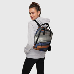 Женский рюкзак 3D Разноцветные прямые полосы - фото 2
